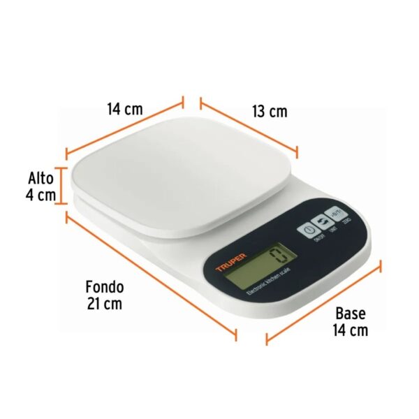 BASCULA DIGITAL PARA COCINA TRUPER - Imagen 2
